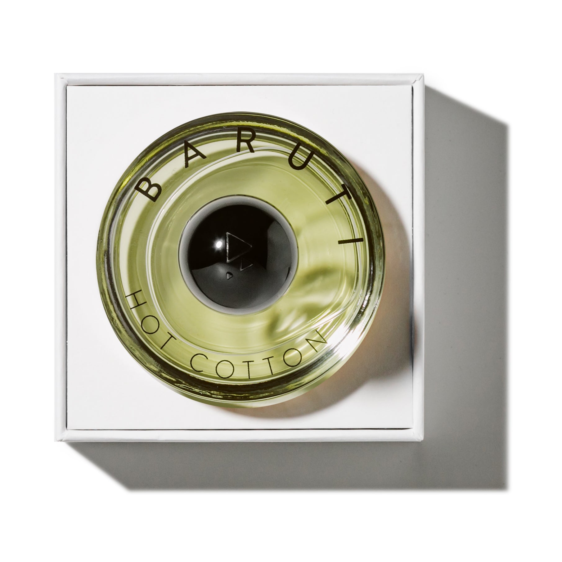 HOT COTTON Eau de Parfum 50ml – BARUTI – vista laterale fragranza artigianale con accordi di ferro incandescente
