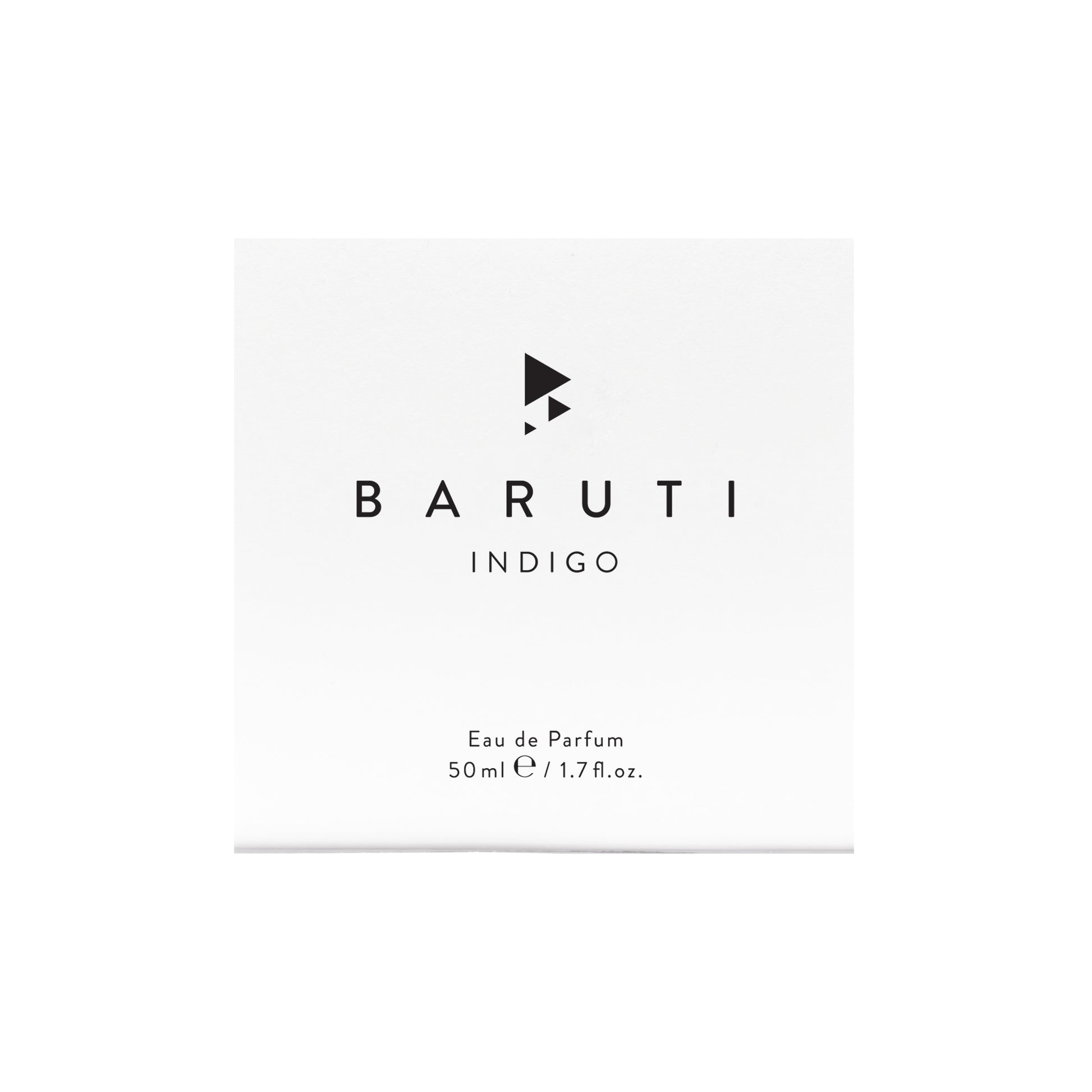 INDIGO Eau de Parfum 50ml – BARUTI – dettaglio packaging profumo neutro aromatico
