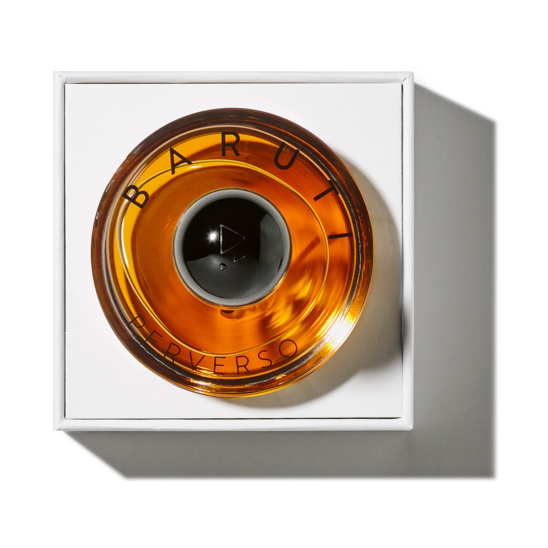 PERVERSO Eau de Parfum 50ml – BARUTI – vista laterale fragranza audace con note di cacao e tabacco
