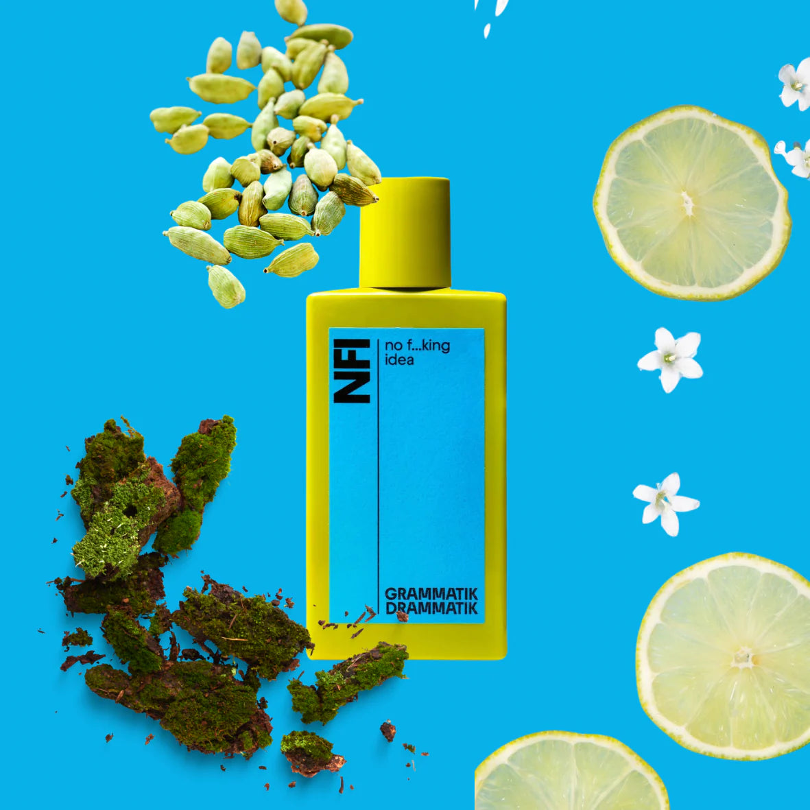 GrammatikDrammatik_Eau_des_parfum bottle green and skyblue and notes