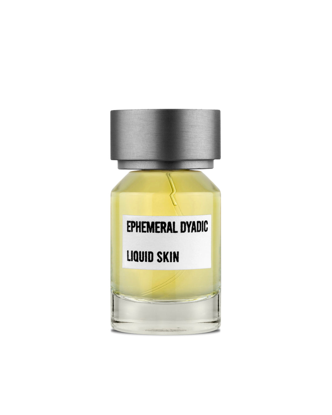 Liquid skin Ephemeral Dyadic - flacone eau de parfum unisex 50ml su sfondo bianco
