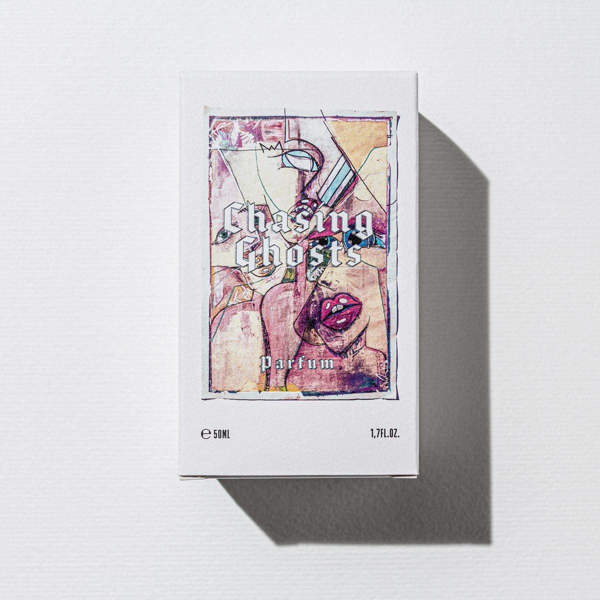 Bottiglia Chasing Ghost ART BRUT 50ml - dettaglio confezione eau de parfum