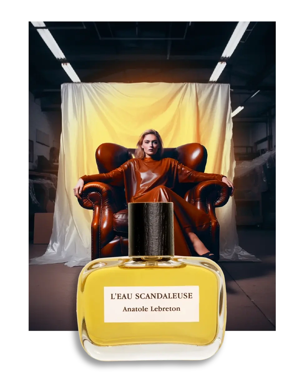 Dettaglio flacone L'Eau Scandaleuse Anatole Lebreton eau de parfum - fragranza floreale cuoiata artigianale