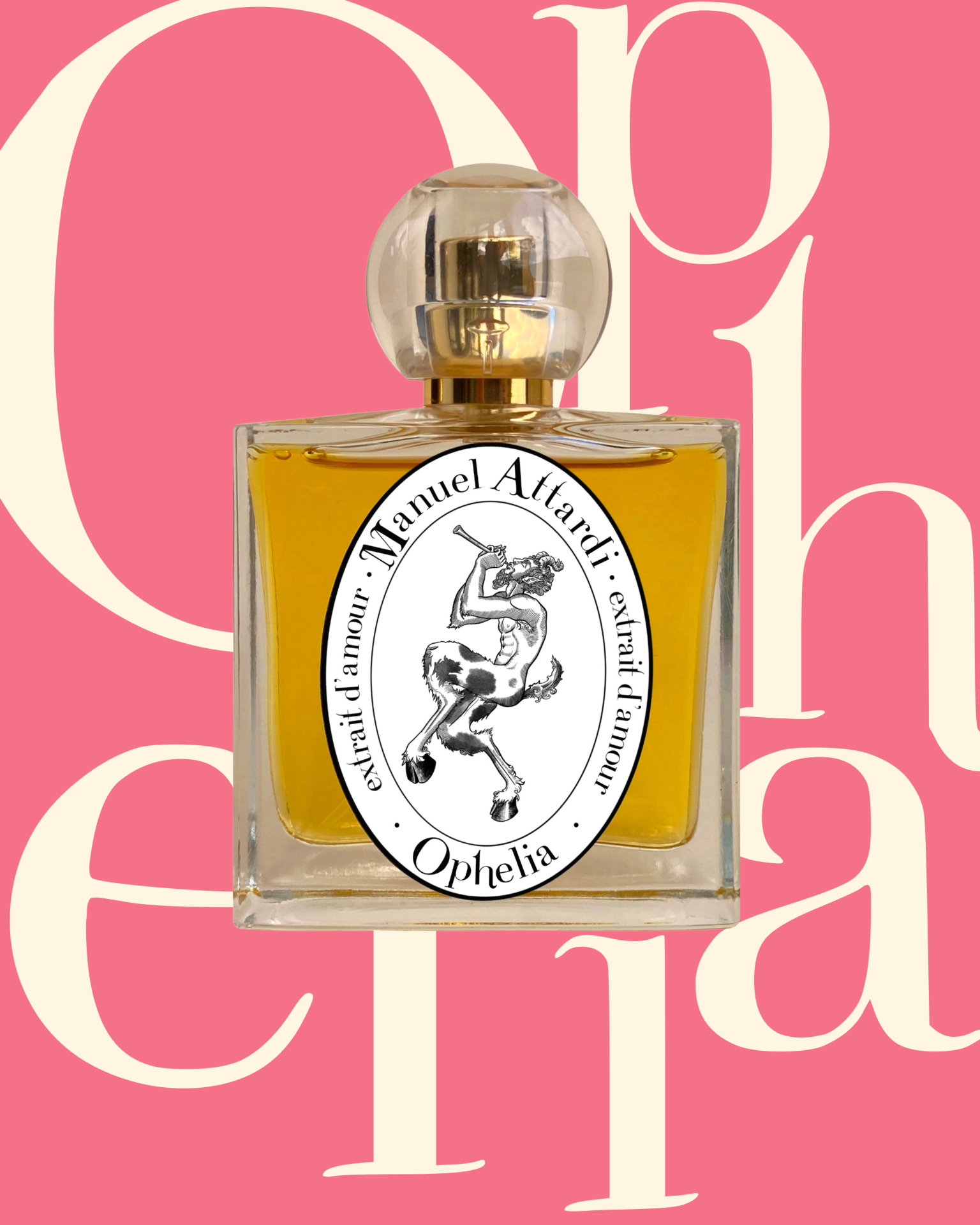 Ophelia Extrait d'Amour Extrait de Parfum Manuel Attardi 50ml bottiglia profumo floreale unisex