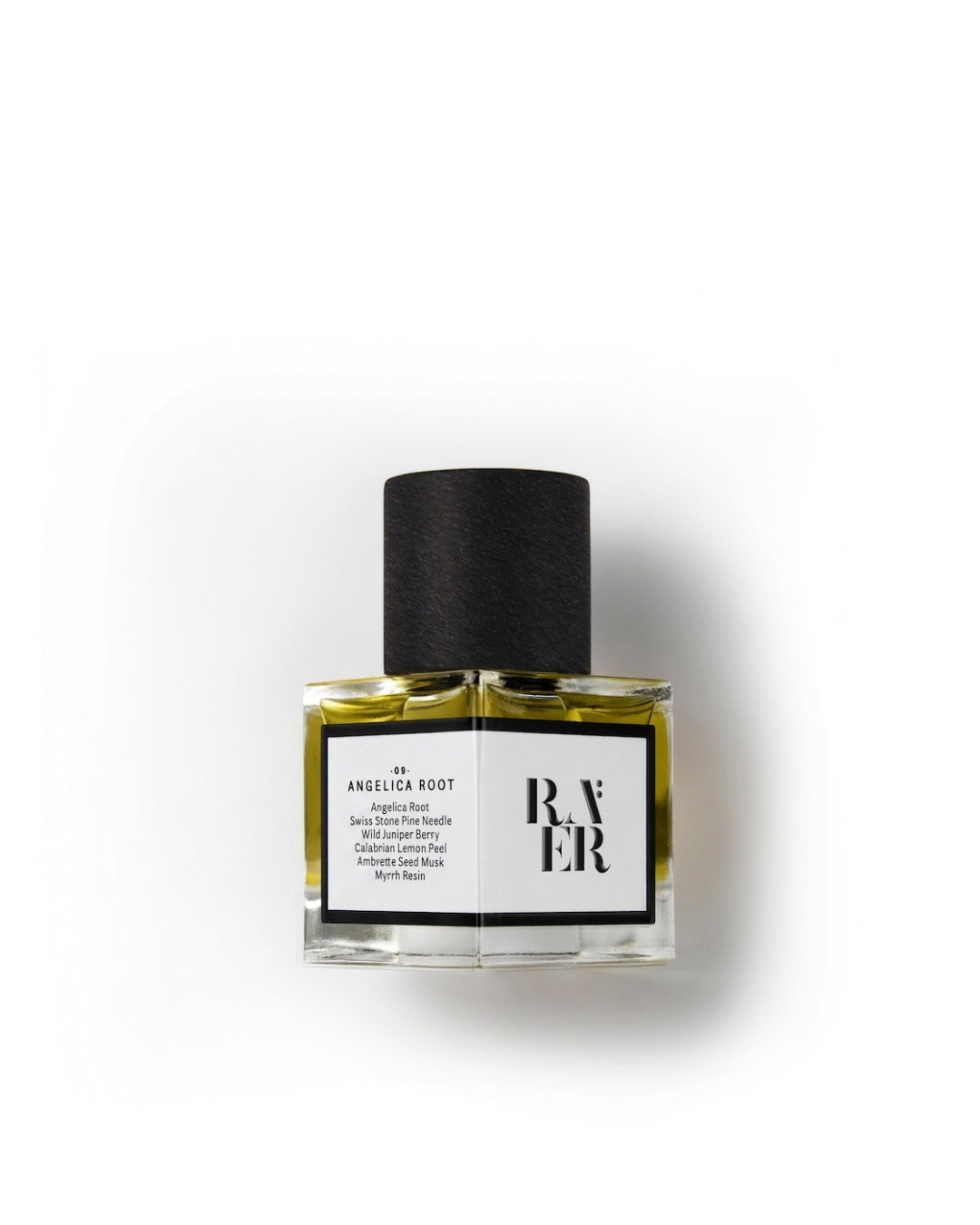 09 Angelica Root Extrait de Parfum Raer Scents 30ml – flacone profumo ambrato legnoso botanico
